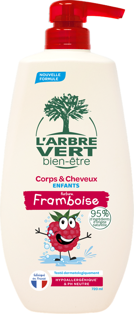 Corps & cheveux enfants - extraits framboise 720 ml