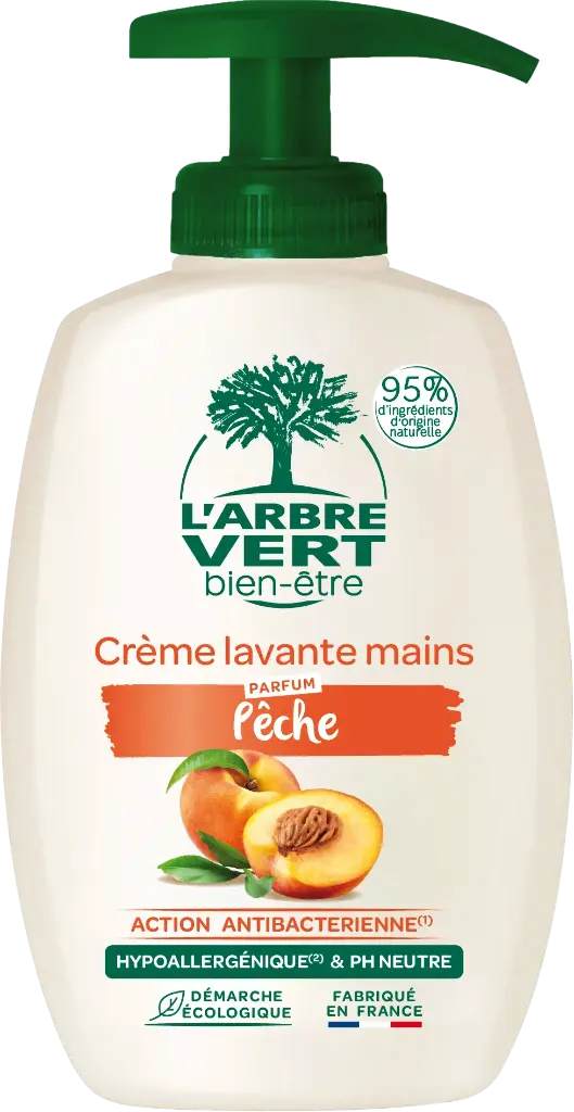 Crème lavante mains aux extraits de Pêche 300 ml
