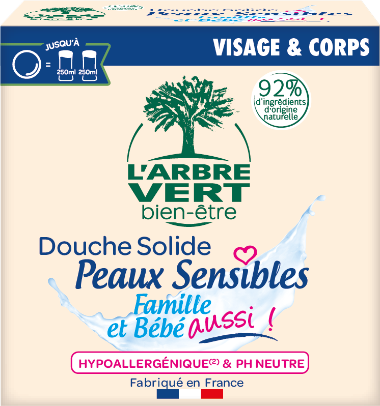 Douche solide peaux sensibles 75 g