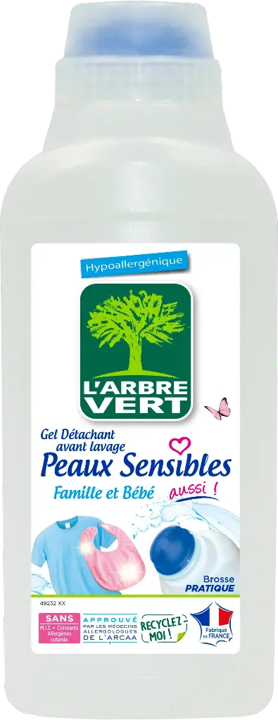 Détachant avant lavage gel peaux sensibles