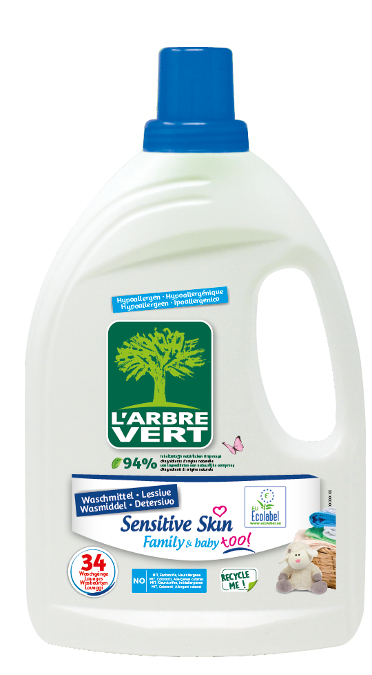 Lessive liquide peaux sensible 1,53 L - 34 lavages