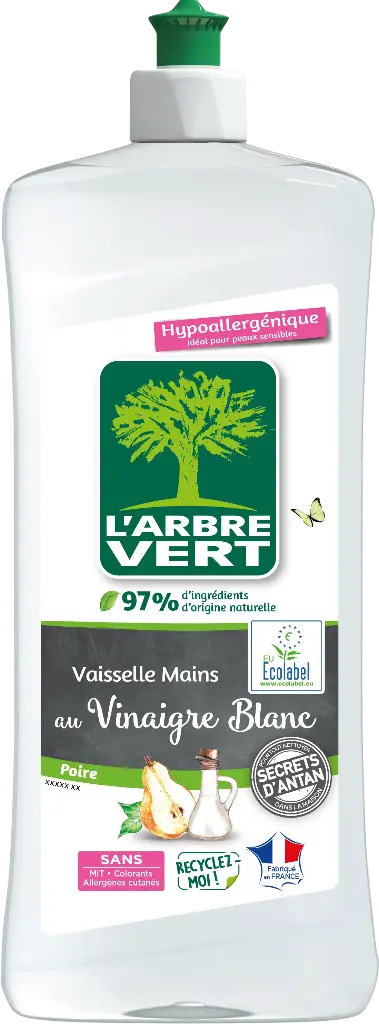 Liquide vaisselle vinaigre blanc, parfum poire  750 ml