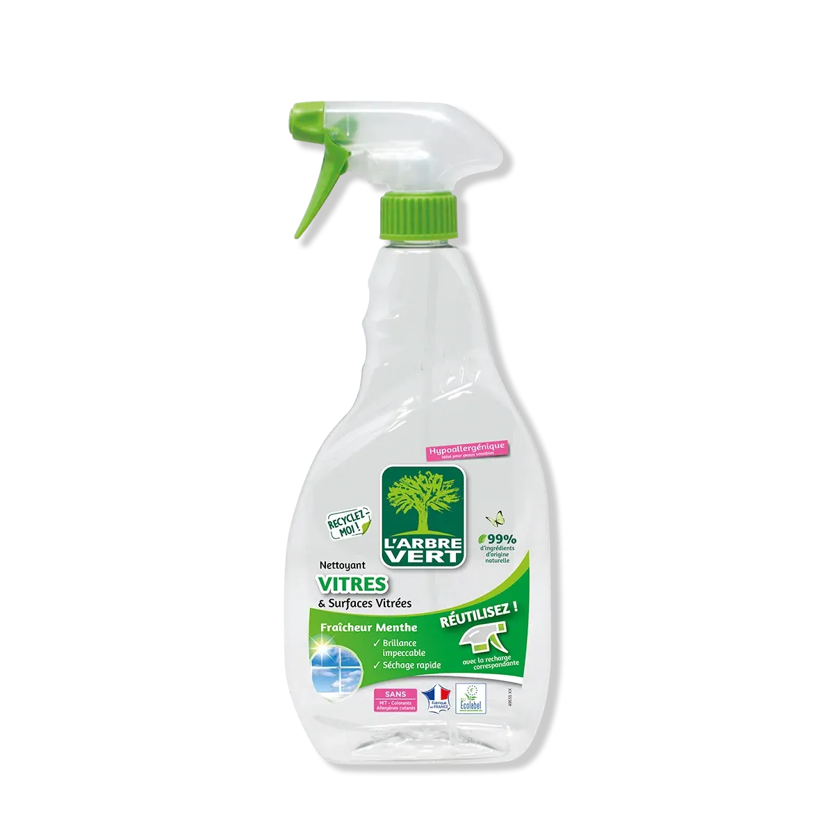 Nettoyant spray vitres menthe