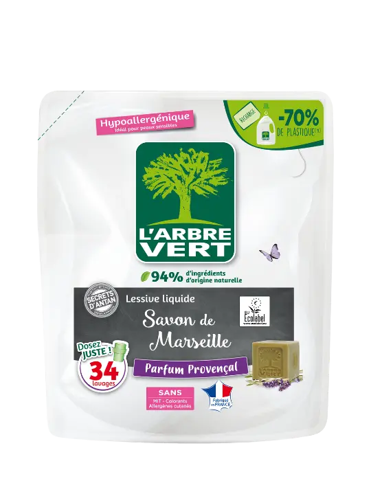 Navulling vloeibaar wasmiddel Marseille zeep 33 doseringen 1,5 L