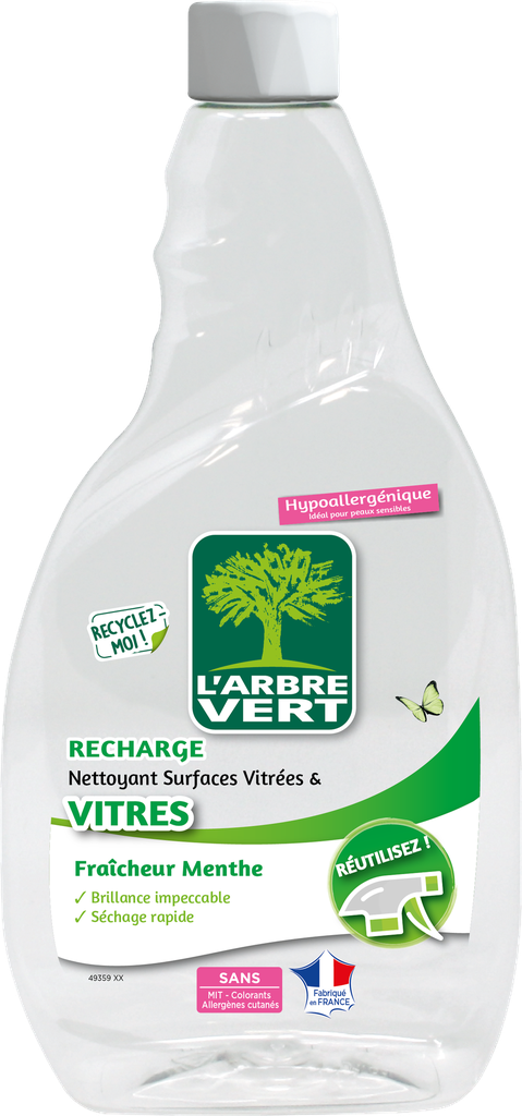 ​​Recharge nettoyant spray surfaces vitrées 740 ml