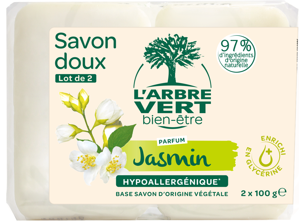 ​​Savon doux Jasmin 2 x 100 g