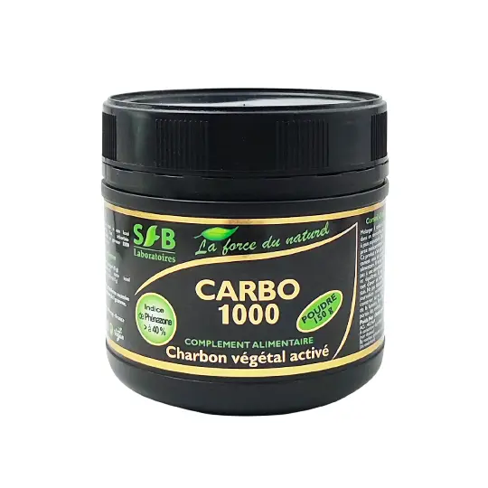 Carbo 1000 - Charbon végétal poudre activé 150gr 1265/19