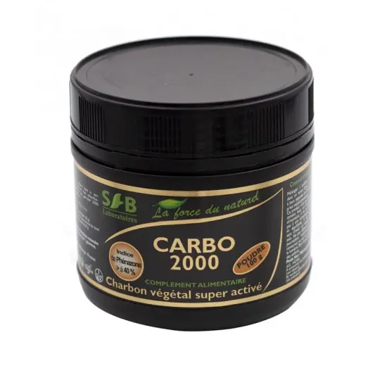 Carbo 2000 - Charbon végétal poudre super activé 100gr 1265/19