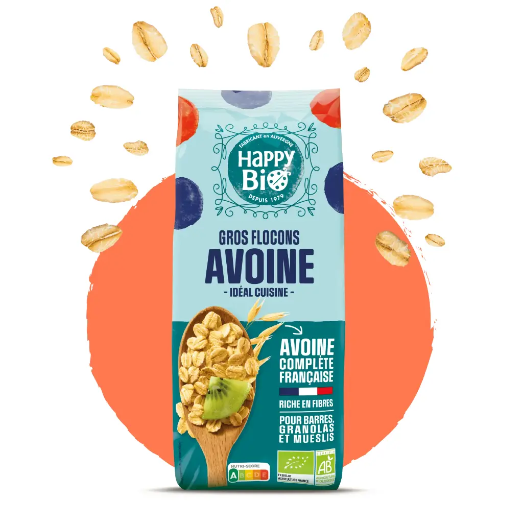 HAPPY BIO gros flocon d'avoine 500 gr