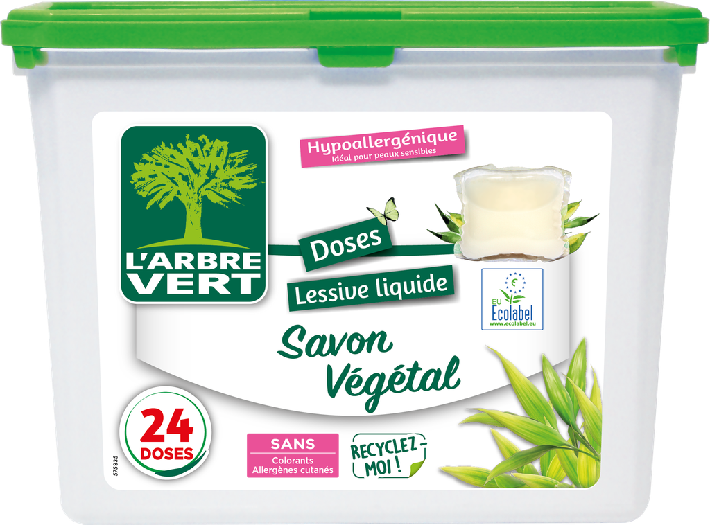 Doses lessive liquide savon végétal 24 doses