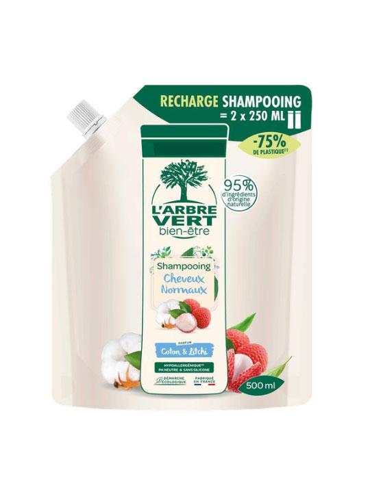 [AV30947] Recharge Coton & Litchi Shampoing Cheveux Normaux 500 ml