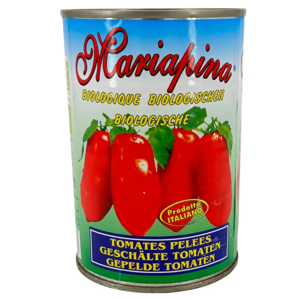 [MAR7501001] Gepelde Tomaten BIO 400 gr