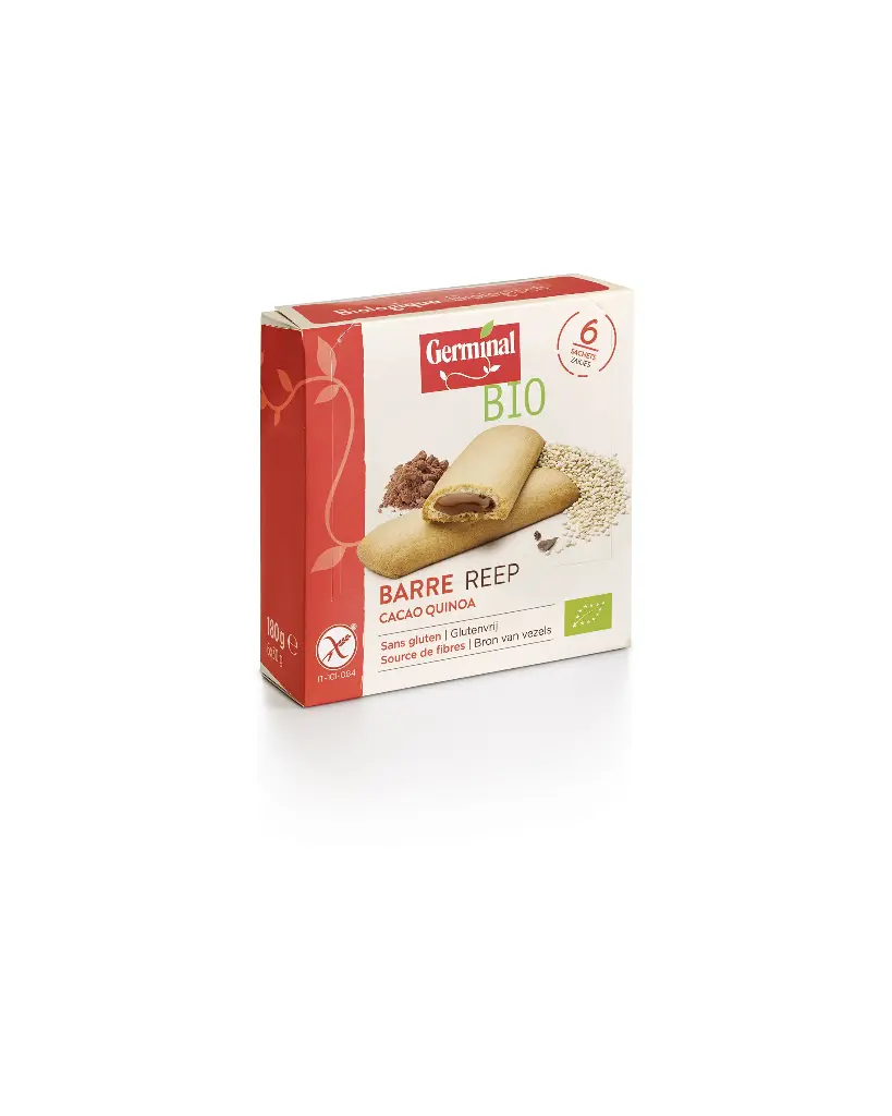 Barre quinoa fourrée cacao sans gluten BIO 200 g