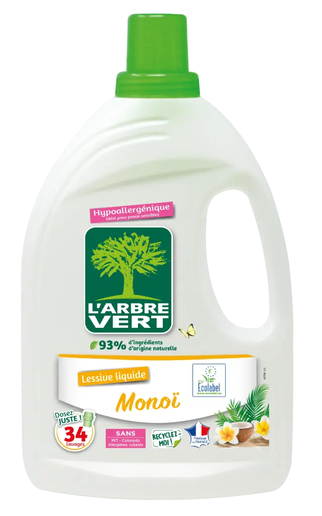 Vloeibaar wasmiddel monoï