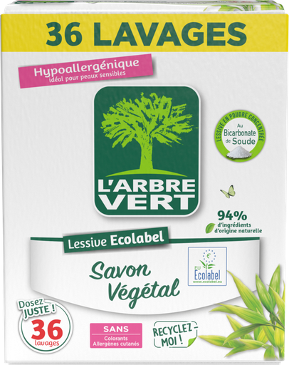 [AV30649C] Lessive poudre végétale 1,8 kg 36 lavages