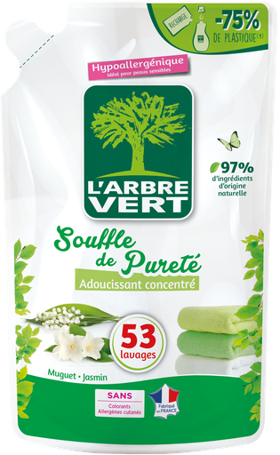 [AV29026] ​​Végétal Touch (Adem van Zuiverheid) wasverzachter navulling 800 ml