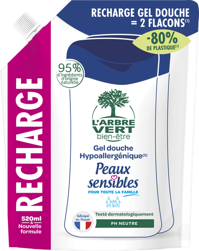 [AV29719] Recharge crème de douche peaux sensibles 500 ml
