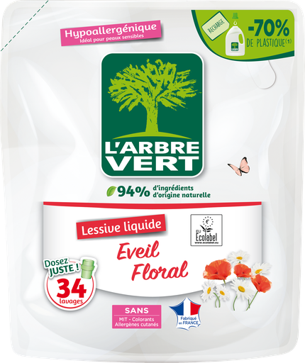 [AV30566C] Recharge lessive liquide florale 1,53 L - 34 lavages