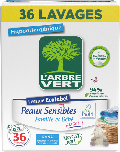 [AV30591C] Lessive poudre peaux sensible 1,8 kg - 36 lavages