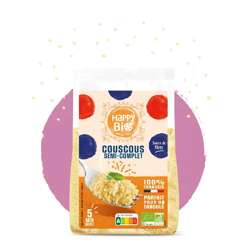 [HBCOUSCO] HAPPY BIO couscous 1/2 complet 400 gr