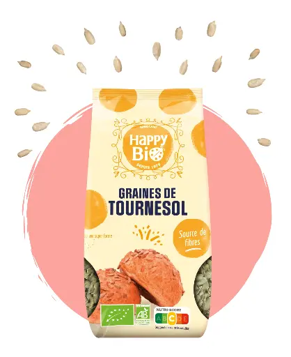 [HBTOURNE] HAPPY BIO graine de tournesol 250 gr