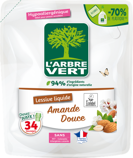 [AV30565] Recharge lessive liquide amande douce 1,53 L