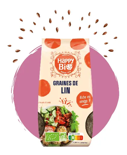 [HBGRAINEDELIN] HAPPY BIO graine de lin brun 250 gr