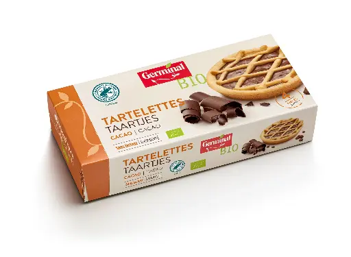 [GE5403] Taartjes met cacaocremevulling, BIO 200 gr