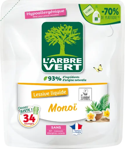 [AV400573] Recharge lessive liquide monoï 1,53 L - 34 lavages